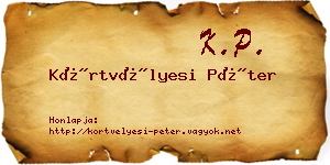 Körtvélyesi Péter névjegykártya