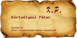 Körtvélyesi Péter névjegykártya